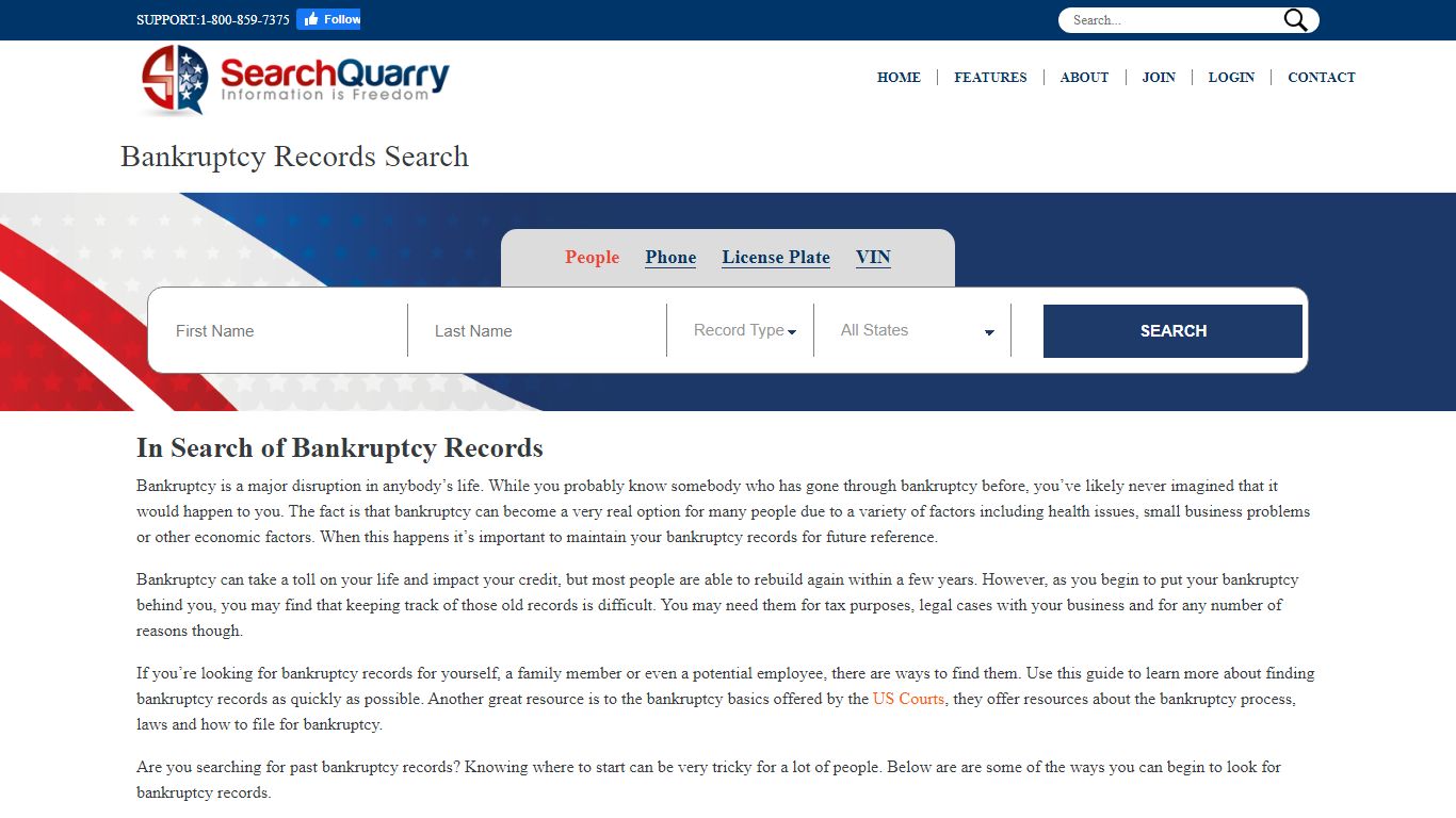 Enter any Name to View Bankruptcy Records - SearchQuarry
